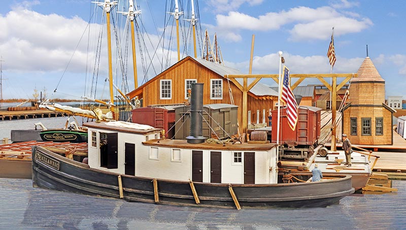 Scratchbuilt Tugboat for Harbor Scenes
