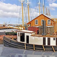 Scratchbuilt Tugboat for Harbor Scenes
